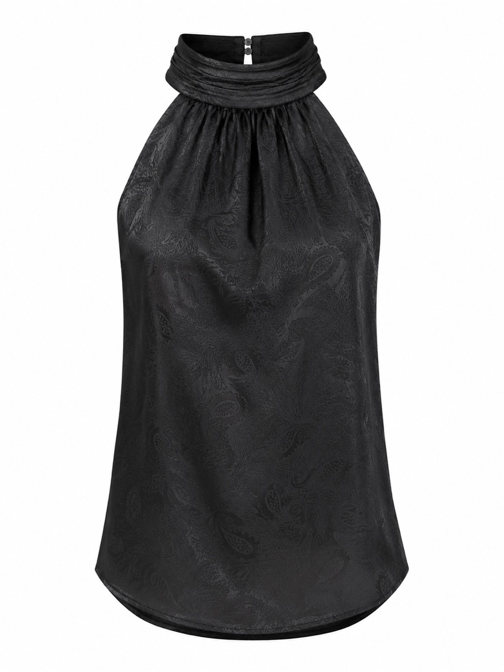 Joie Erolad Black Paisley Jacquard Halter Top NWT XXS Chic Blouse